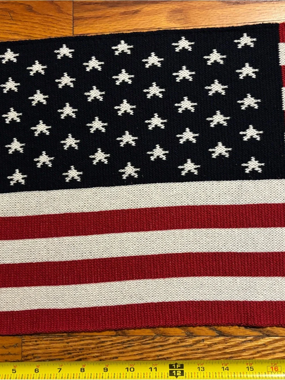 🇺🇸 American Flag Knit Scarf - Red, White & Blue